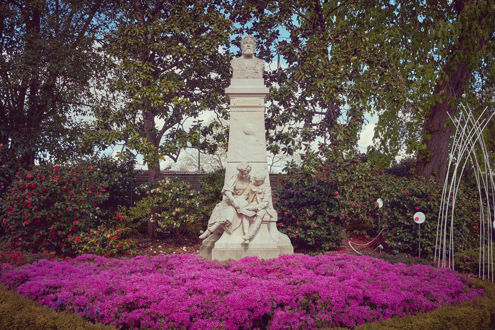 Nantes Tours Jules Verne Museum Garden Sculpture